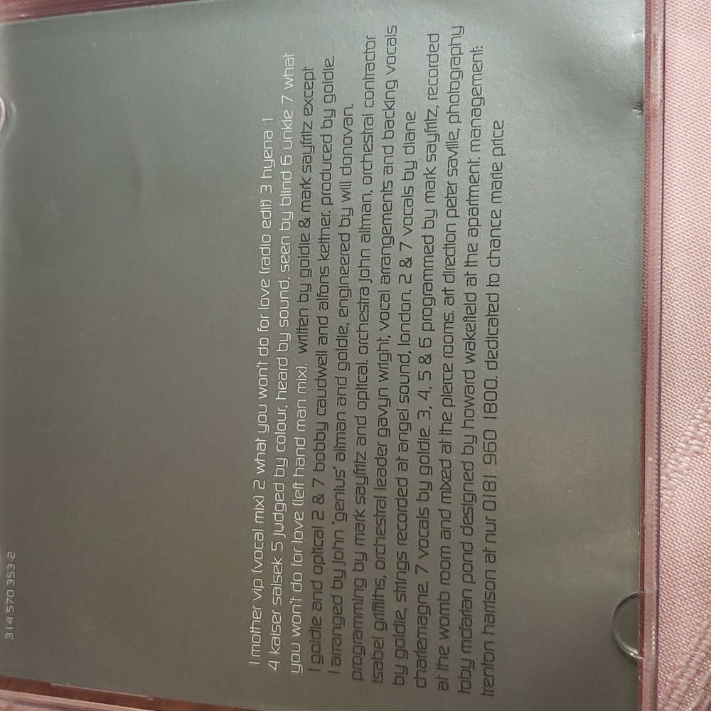 GOLDIE Ring of Saturn CD 1998 - Picture 5 of 9
